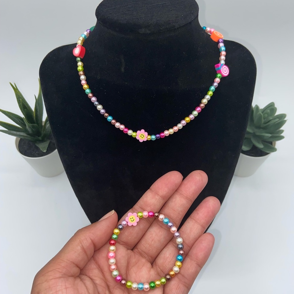 Handmade 90’s Y2K Inspired Children’s Beaded Jewelry Set